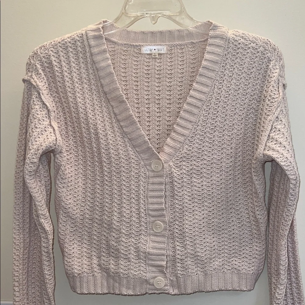 Ultra Flirt Textured Knit Button-Front Cardigan – NWT Small - Picture 4 of 10